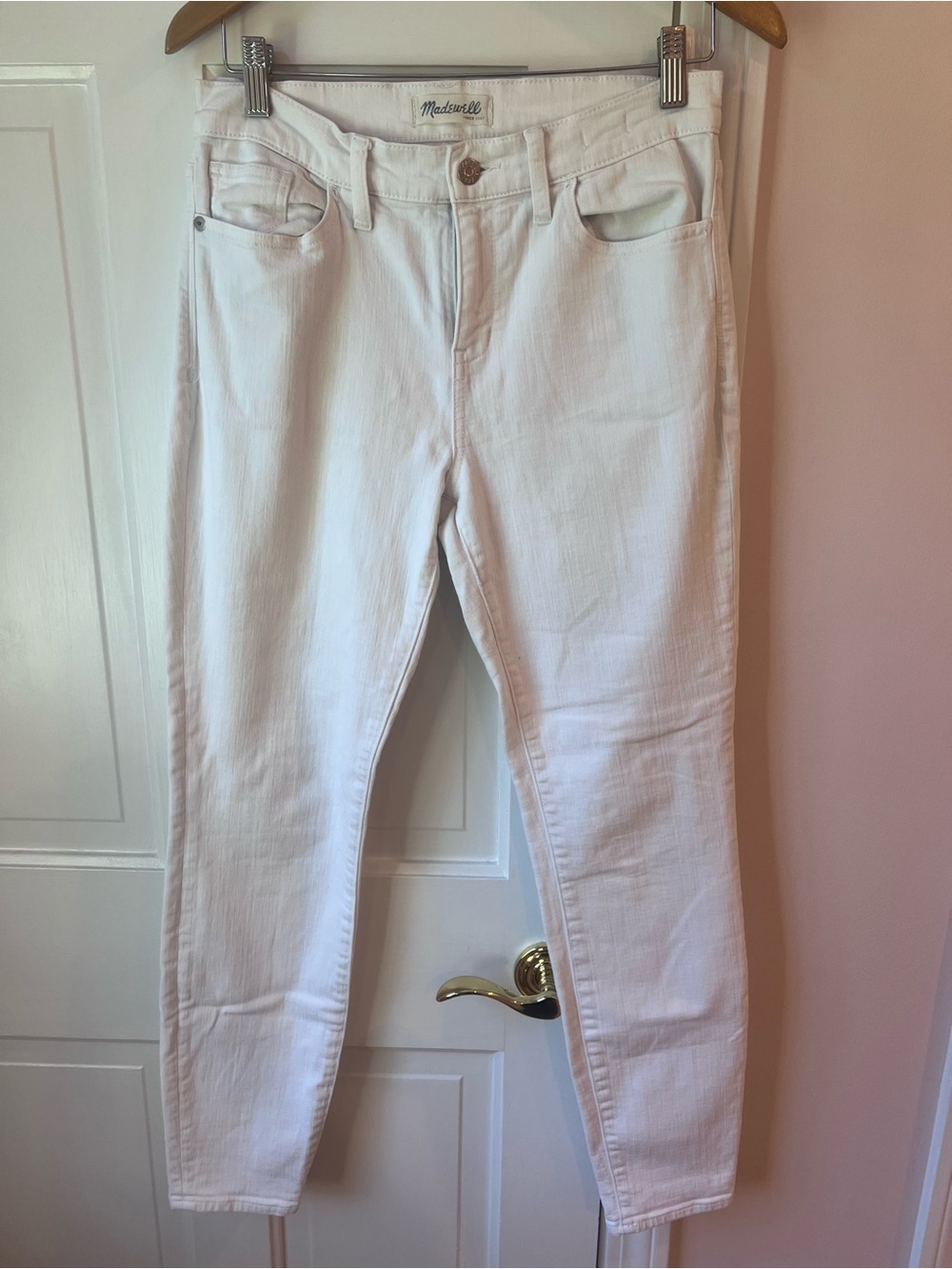 Madewell High Riser Skinny Jeans – White – Size 29